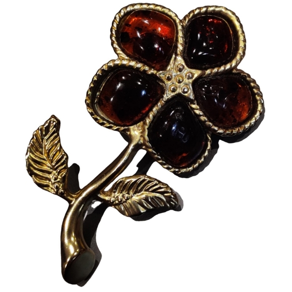Vintage Christian LaCroix Flower Brooch - Picture 5 of 15